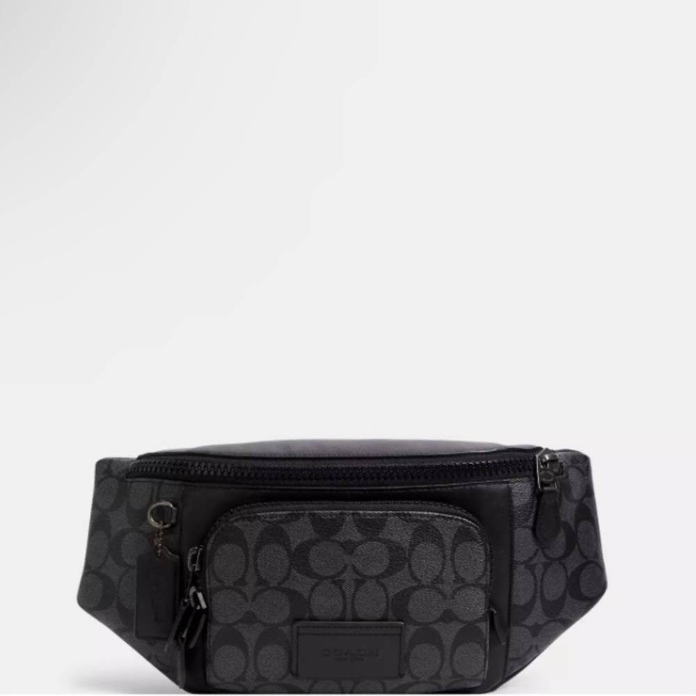 Coach Track Belt Bag In Signature Canvas - Picture 2 of 11